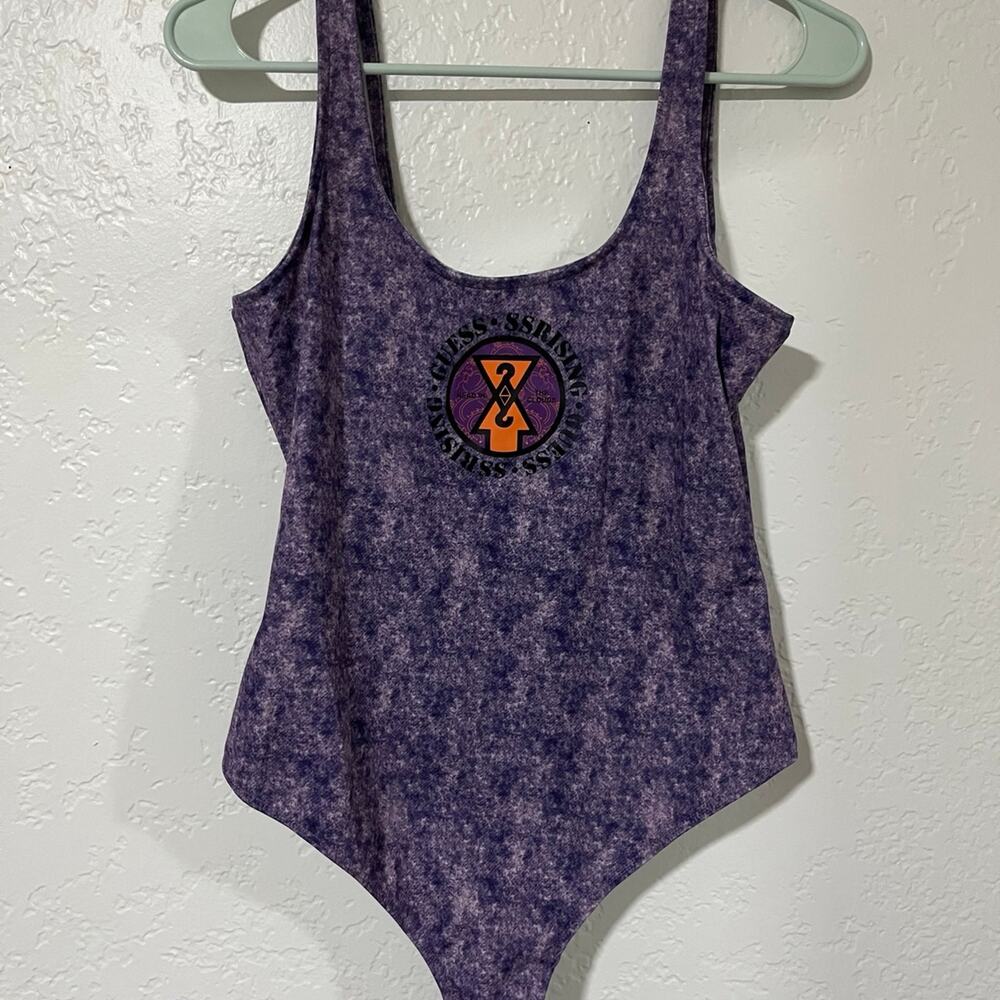 Guess x 88 Rising Purple Bodysuit NWOT Size Medium
